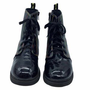 Zodiac ankle combat boots RYAN black glossy Size 1